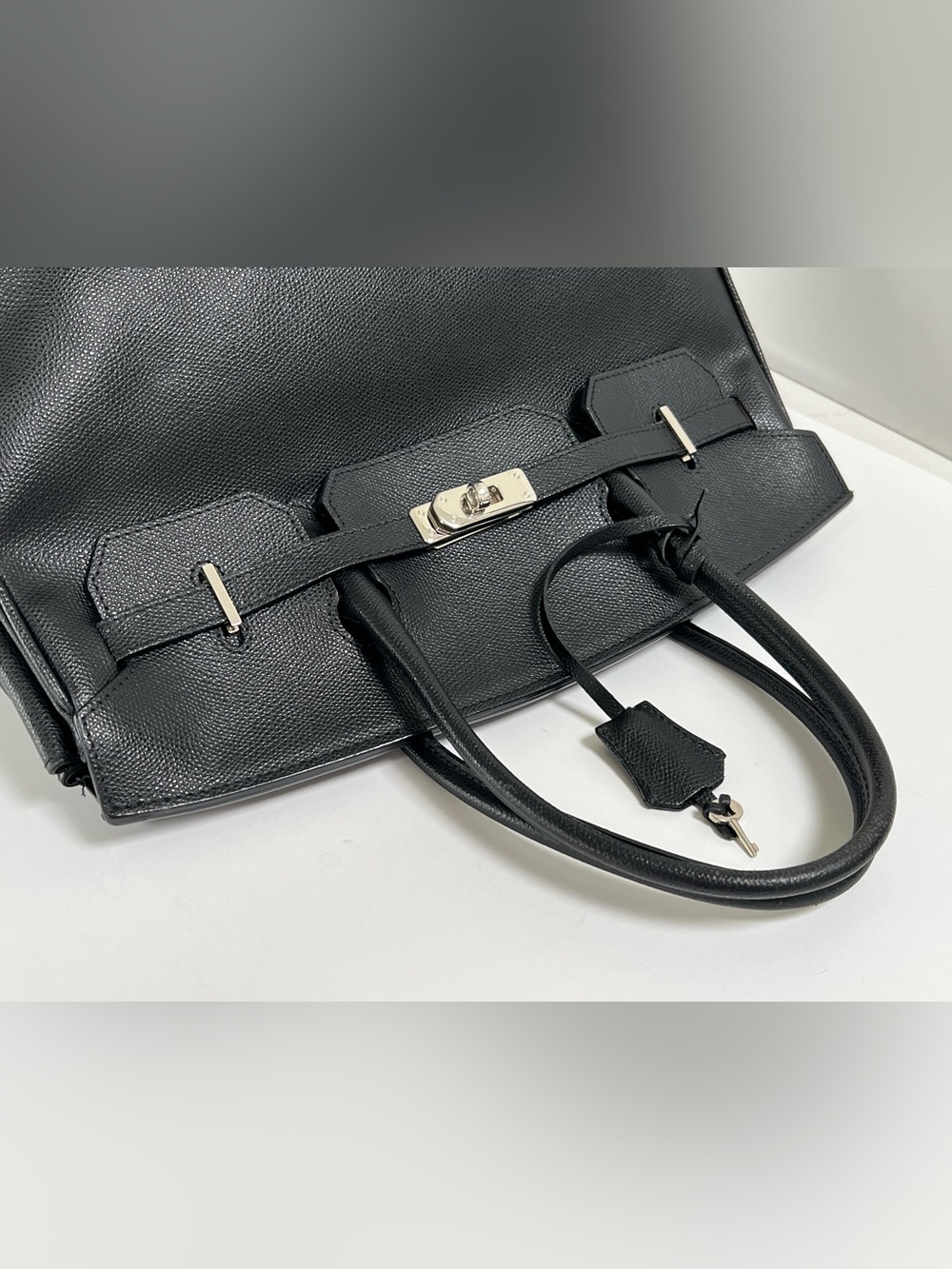 Classic Black Women's Satchel with Silver Hardware - Picture 2 of 16